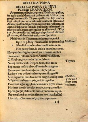 Publij Virgilij Maronis Mantuani Bucolicum decem aeglogarum opus