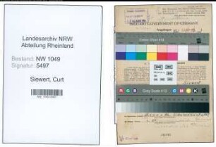 Entnazifizierung Curt Siewert , geb. 14.10.1910 (Arzt)