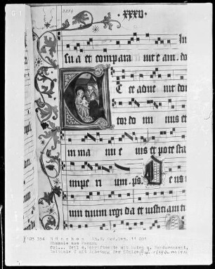 Missale — Initiale E (cce advenit), darin eine Anbetung der Könige