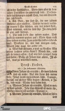 Trost-Lieder.