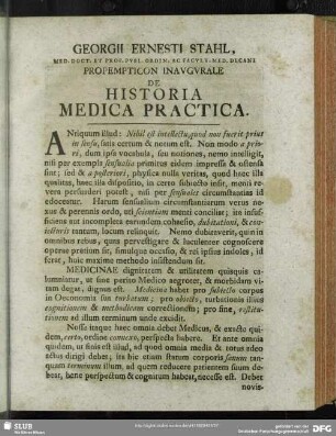 De historia medica practica