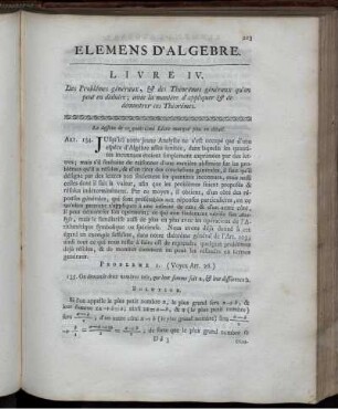 Livre IV. Problèmes généraux.