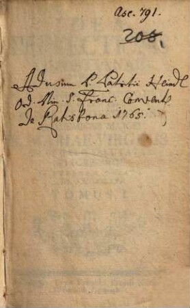 Idea Perfectionis Christianae : Desumpta Ex Operibus R. P. Alphonsi Rodriquez, Societatis Jesu, Almae Congregationi Academicae Majori B. Mariae Virginis Ab Angelo Salutatae Wirceburgi In Strenam Oblata, 1