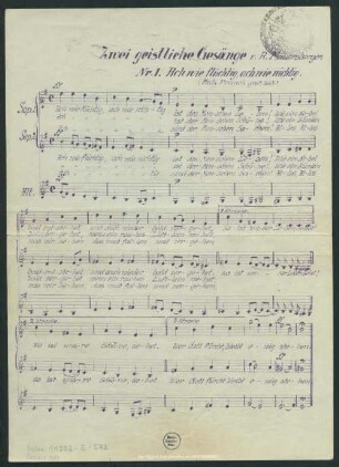 2 sacred songs - Mus.11302-E-572 : RMWV 32-33