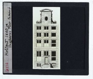 Vingboons, Entwurf einer Fassade, Aufrisszeichnung : Fassade