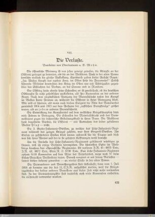 VII. Die Verluste