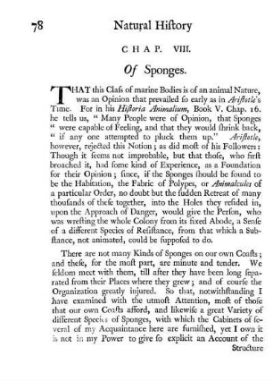 Chap. VIII. Of Sponges