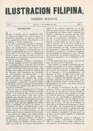 Ano 1, Num. 1 - 1 de Marzo de 1859
