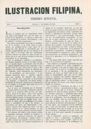 Ano 1, Num. 1 - 1 de Marzo de 1859