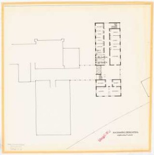 Evangelisches Diakonissenkrankenhaus Bethanien, Berlin-Kreuzberg Umbau. Hauptgebäude: Grundriss Zwischengeschoss 1:200