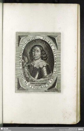 Sforza Pallavicino, Comes De Stroppa, L.B. In Gignod, S.C.Rq[ue] M. Equit: Colonellus. 1649.