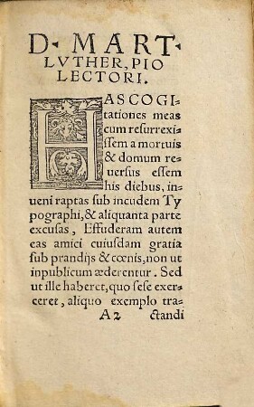 Conciunculae quaedam D. Mart. Lutheri amico cuidam praescriptae
