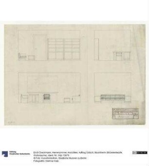 Herrenzimmer, Ansichten (Auftrag Götsch, Musikheim)