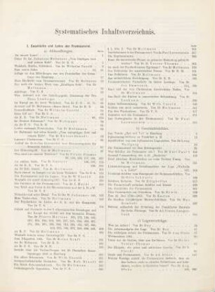 Systematisches Inhaltsverzeichnis.