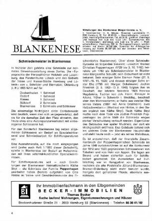 Schmiedemeister in Blankenese