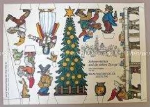 Bastelbogen: Schneewittchen und die Sieben Zwerge