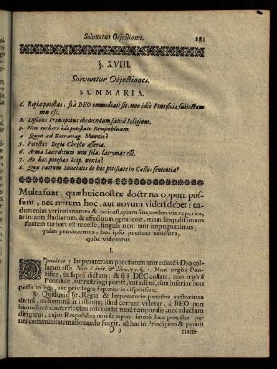 281-289, § XVIII. Solvuntur objectiones