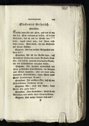 Siebentes [- Zehntes] Gespräch: Ernestine