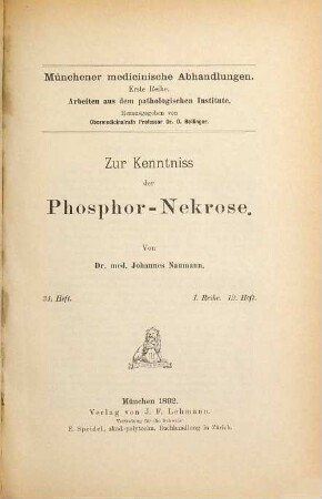 Zur Kenntniss der Phosphor-Nekrose