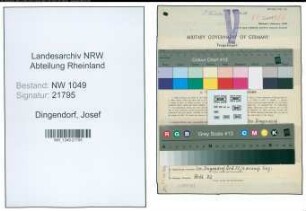 Entnazifizierung Josef Dingendorf , geb. 13.07.1900 (Arbeiter)