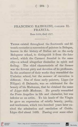 Francesco Raibolini, called Il Francia: Born 1450, died 1517