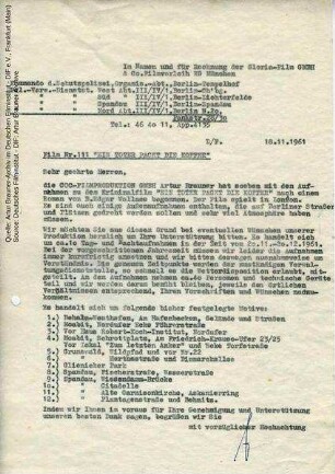 Antrag Drehgenehmigungen