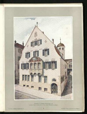 Wohnhaus in Stuttgart, Reinsburgstr. 20. Außenansicht.