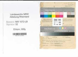 Entnazifizierung Willy Erhorn , geb. 12.11.1899 (Rechtsanwalt)