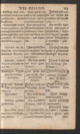 Dialogus Vigesimus secundus = Das zwey und zwantzigste Gespräch = Dwudziesta y wtora Rozmowa