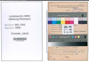 Entnazifizierung Jakob Vonester , geb. 02.04.1905 (Arbeiter)