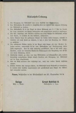 Bibliotheks-Ordnung