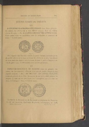 Jetons rares ou inédits