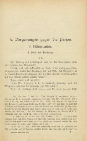 A. Vergehungen gegen die Person