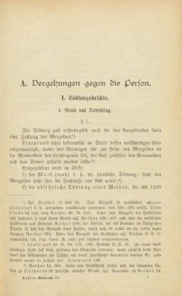 A. Vergehungen gegen die Person