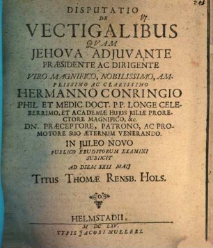 Disp. de vectigalibus