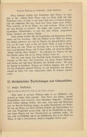III. Geschichtliche Darstellungen und Lebensbilder