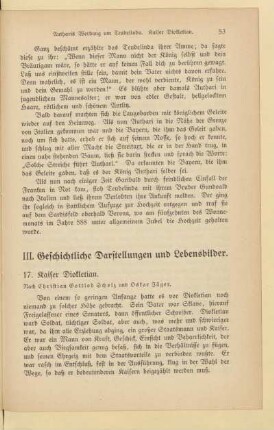 III. Geschichtliche Darstellungen und Lebensbilder