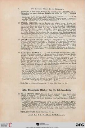 XIV. Illustrierte Baücher des 17. Jahrhunderts (Nr. 403-414)
