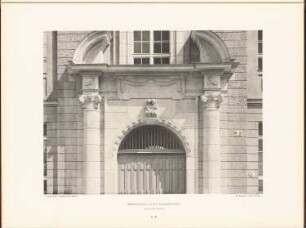 Gemeindeschule in der Putbusser Straße, Berlin: Detail Portal (aus: Neubauten der Stadt Berlin, Bd. V, 1907)
