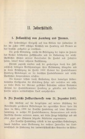 II. Zollverhältnisse.