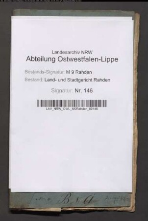Erblasser: Berkenkamp, Henriette Christiane, geb. Meyer: