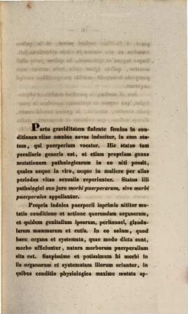 Nonnulla de epidemicis morbis puerperalibus (febre puerperali)