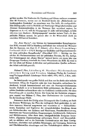 Pless, Helmut C. :: Lüneburg 45, Nordost-Niedersachsen zwischen Krieg und Frieden : Lüneburg, Verlag der Landeszeitung u.a., 1976