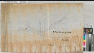 Meggen (Lennestadt) Gewerkschaft Sicilia Anlage einer Schmalspurbahn Blatt 3 Lageplan 1879 1 : 1000 57 x 95 Zeichnung A. Krappert KSA Nr. 626d