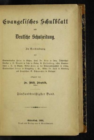 35: Evangelisches Schulblatt und deutsche Schulzeitung - 35.1891