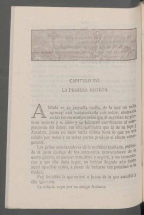 Capítulo XVI - La primera noticia