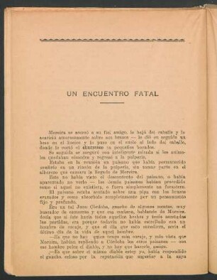 Un encuentro fatal