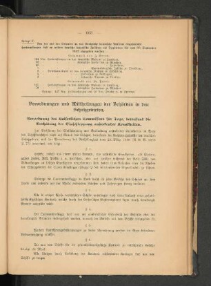 Verordnung des Kaiserlichen Kommissars für Togo, betreffend die Verhütung der Einschleppung ansteckender Krankheiten.