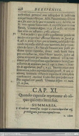 Cap. XI. Quando expensae repetantur ab aliquo qui extra litem fuit