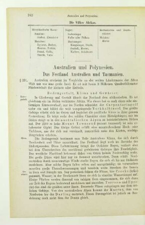 Australien und Polynesien